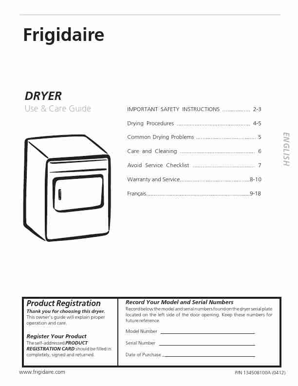 Frigidaire Clothes Dryer 134508100A-page_pdf